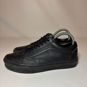 Vans Old Skool Leather Canvas Sneakers Skateboard Shoes Men’s Size 8 Women 9.5